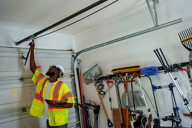 Professional Garage Door Panel Replacement technician working in Auburn, IL